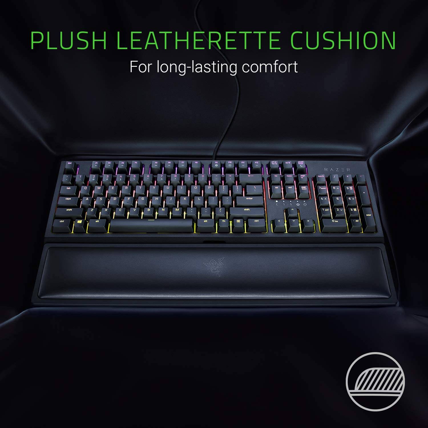Razer Ergonomic Wrist Rest Standard Full Sized (Plush leatherette